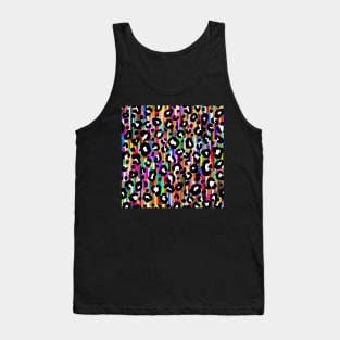 Cheetah Print on Multicolor Stripes Tank Top